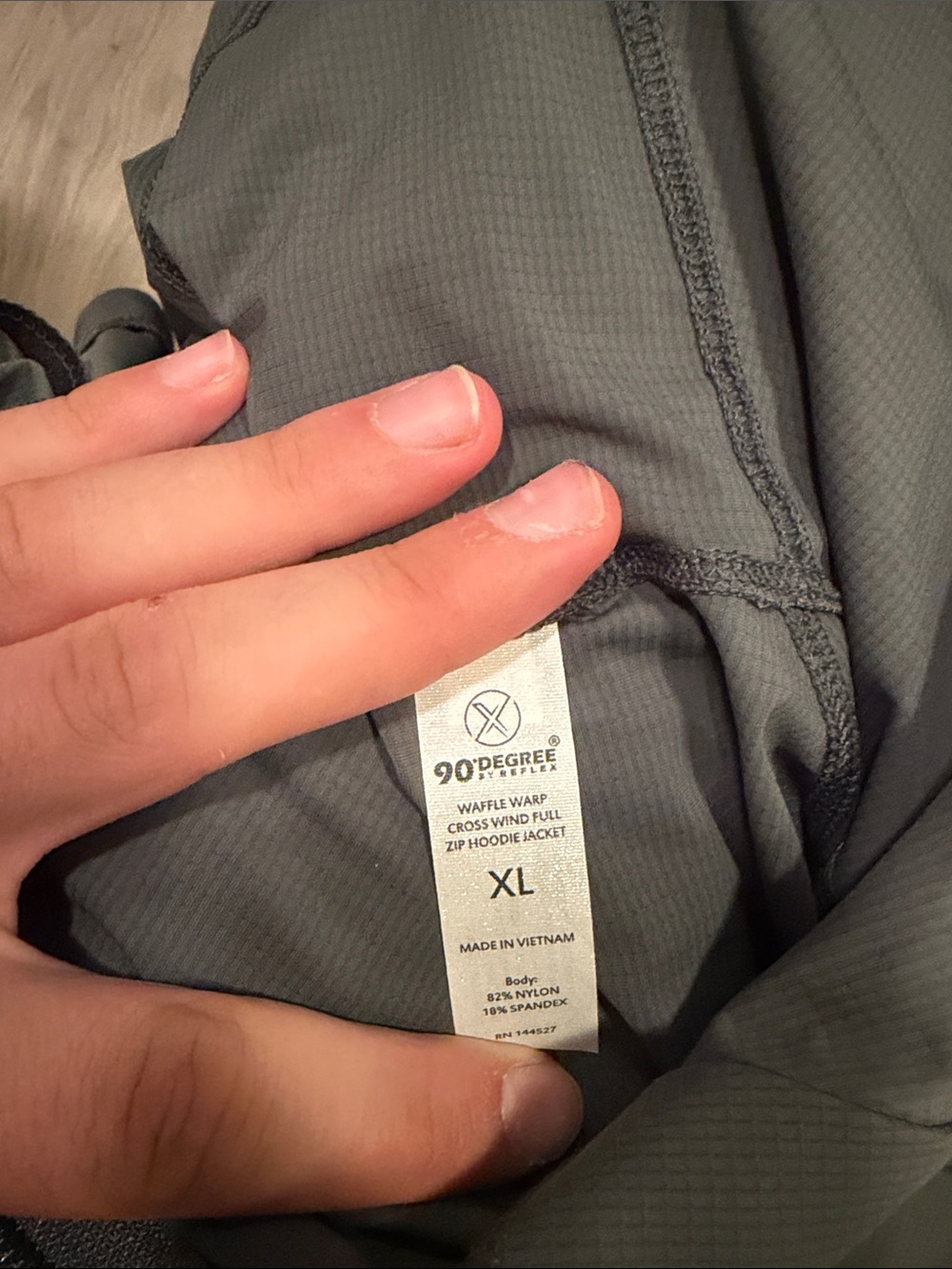 Reflex Mens Grey Lightweight Windbreaker Size: XL - Picture 3 of 3